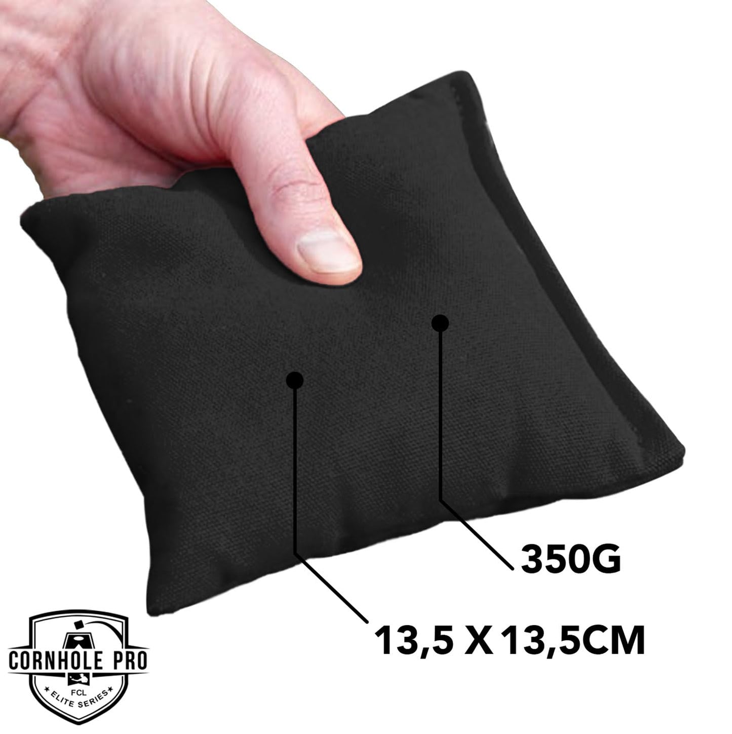 Cornhole Säckchen-Set (8 Stück), Cornhole Tasche - Schwarze und Weisse