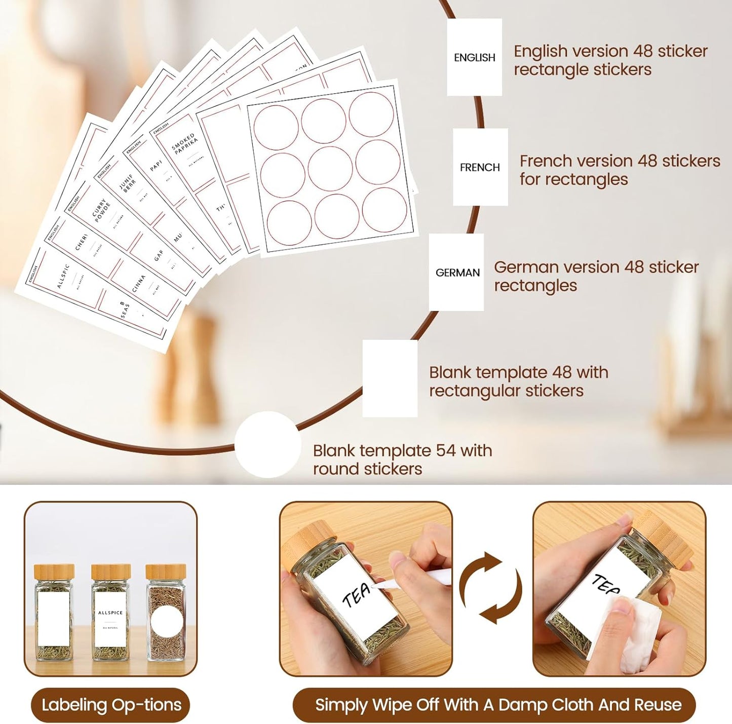 Gewürzgläser-Set, 12er Set