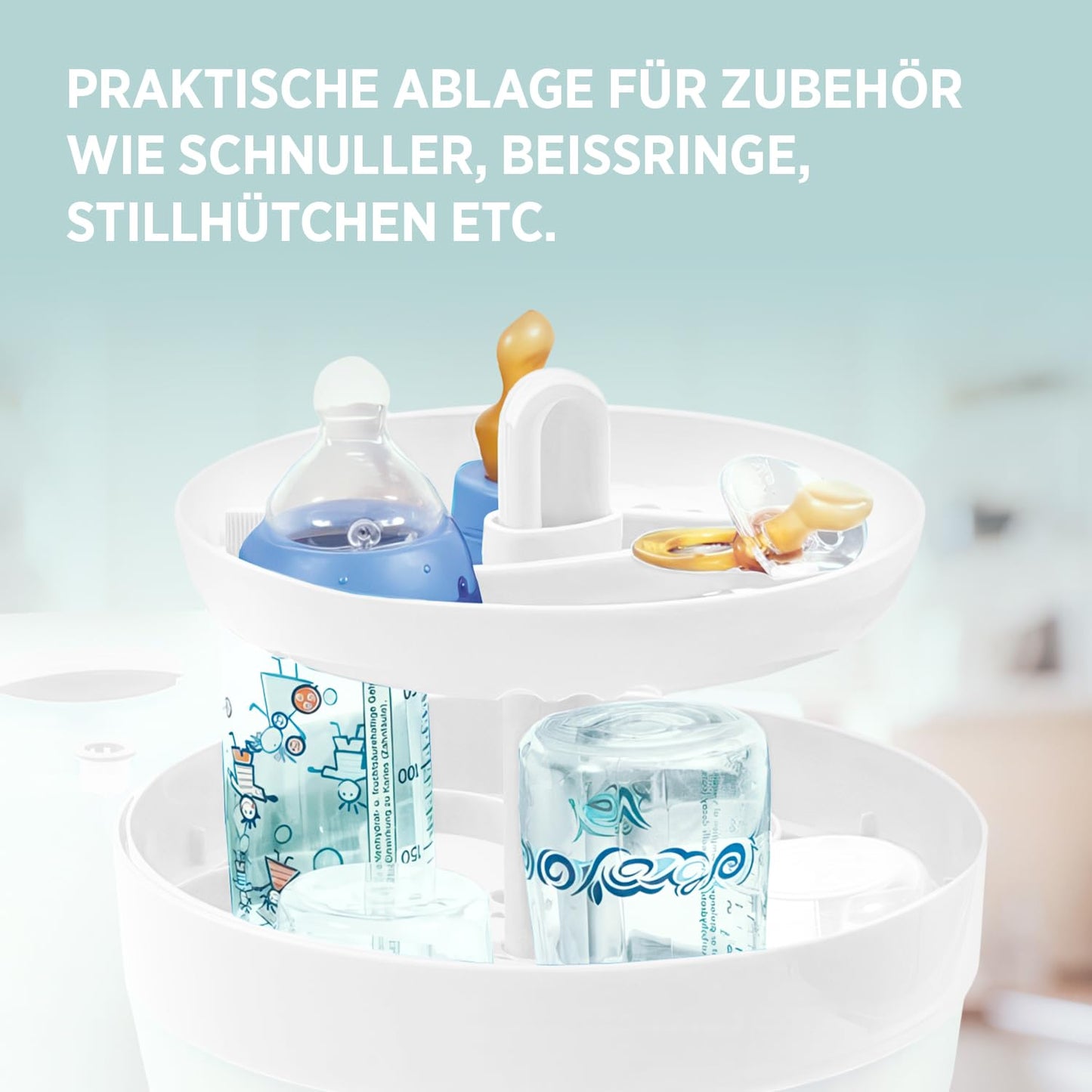 BS 29 Dampfsterilisator für Babyflaschen, Weiß