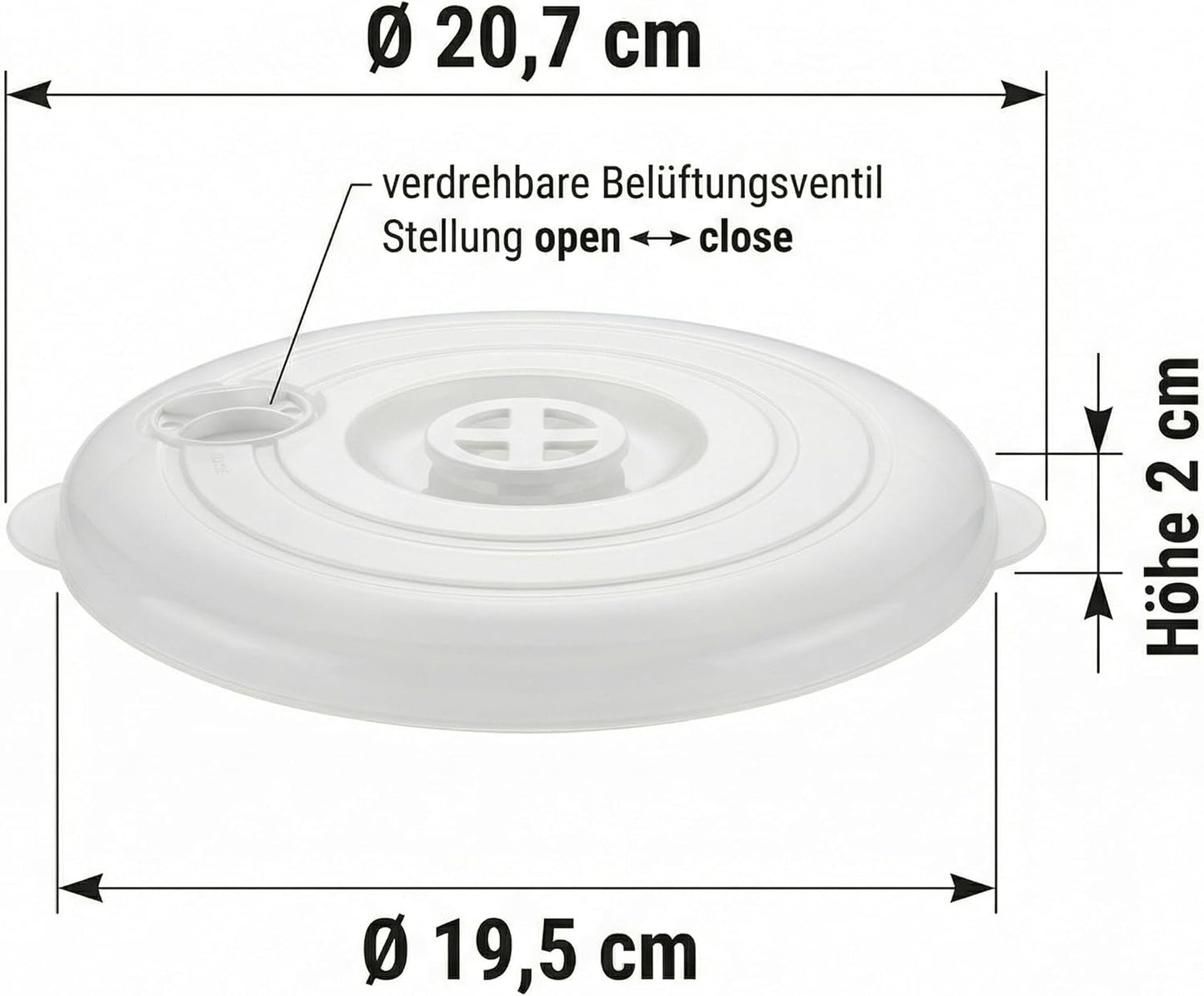 2-teiliges Mikrowellenschüssel-Set mit Dampfventil, Braun