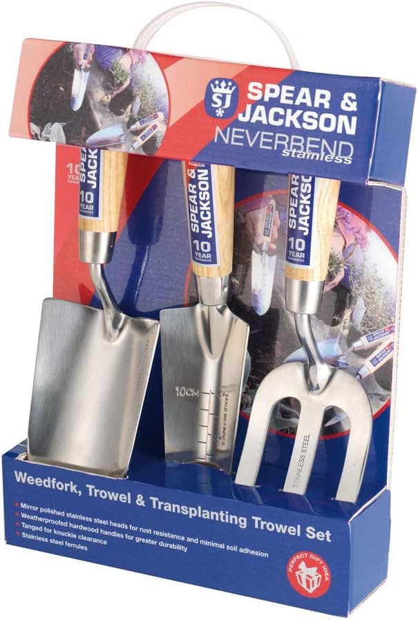 3056GS Neverbend - 3-teiliges Gartenhandwerkzeug-Set, Neverbend Edelstahl-Set