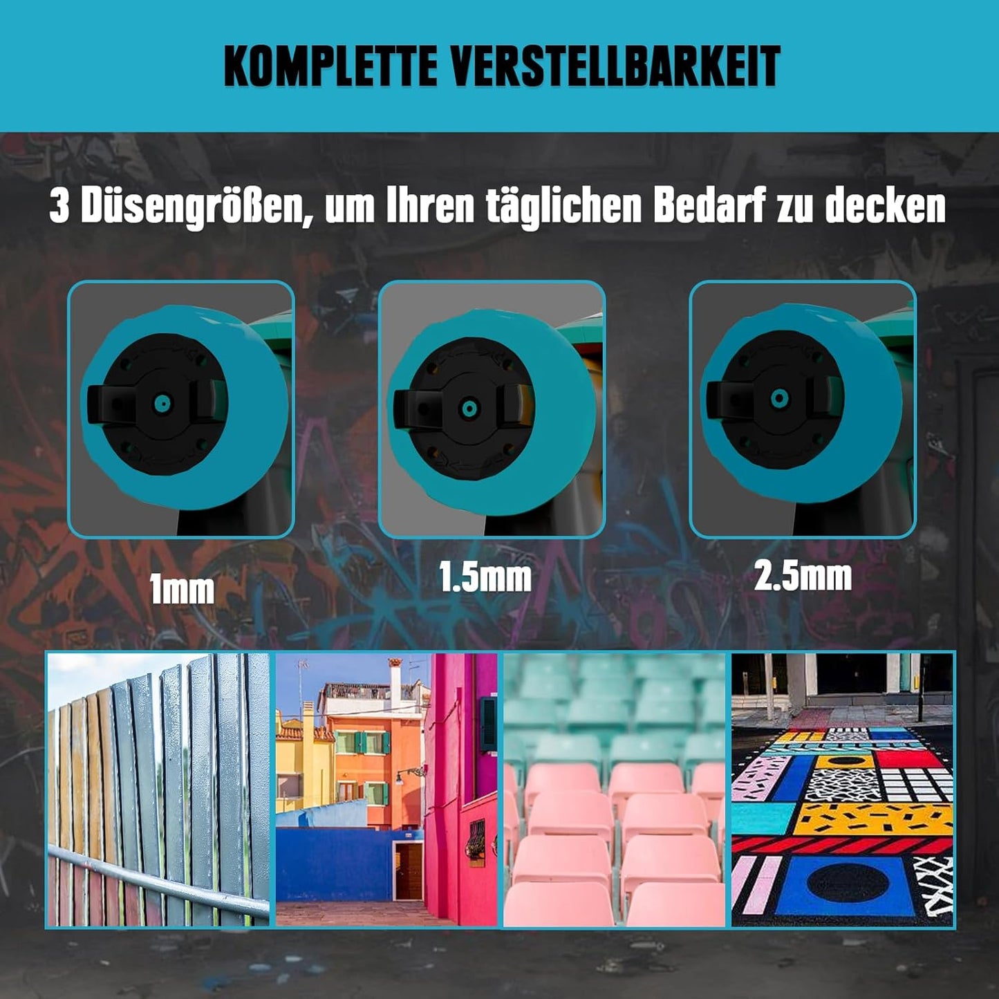 Akku Farbsprühsystem, Blau