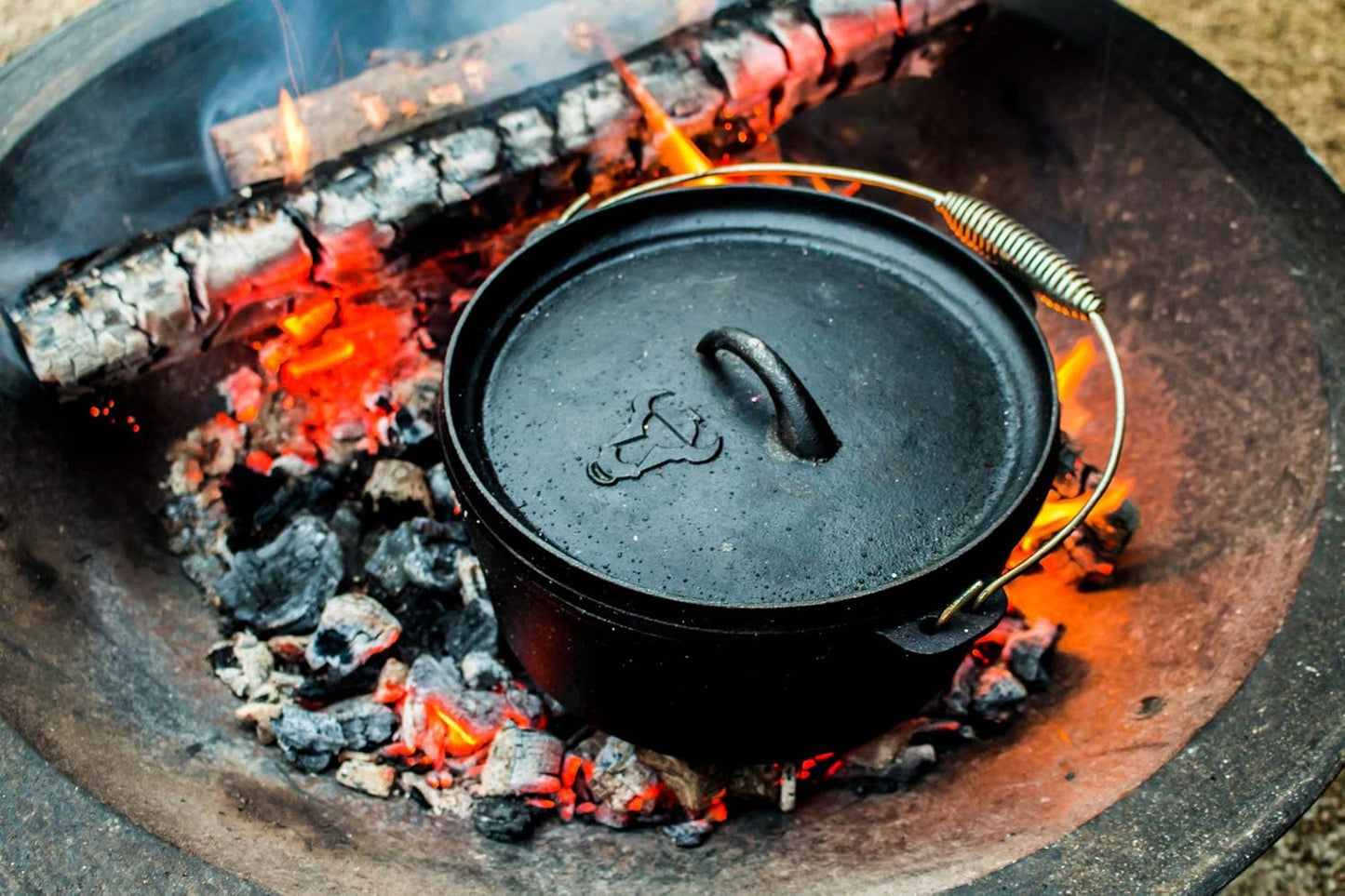 7-teiliges eingebranntes Dutch Oven Set in Holzkiste, 7-teilig