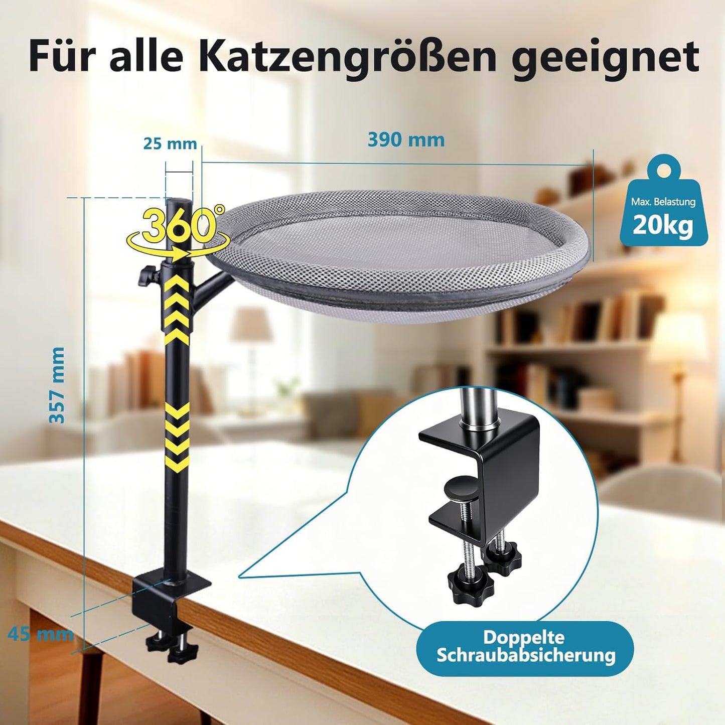 Katzenbett für den Schreibtisch