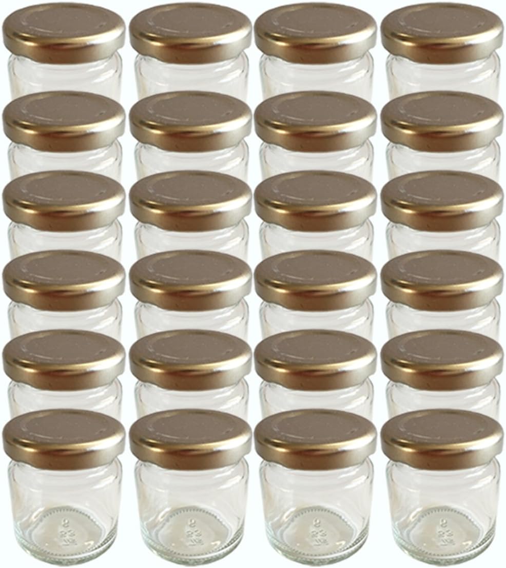 28er-Set Mini-Marmeladengläser, 53 ml, Silber