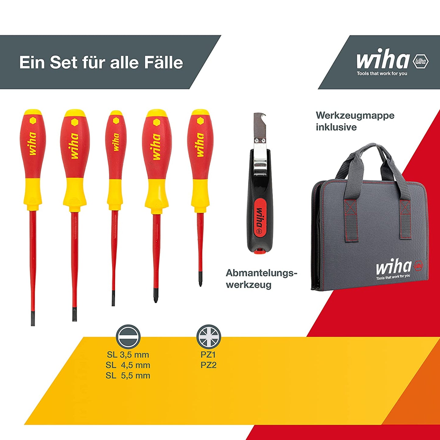 Best of VDE Werkzeug-Set für Elektriker, Set Elektriker, 12-tlg.
