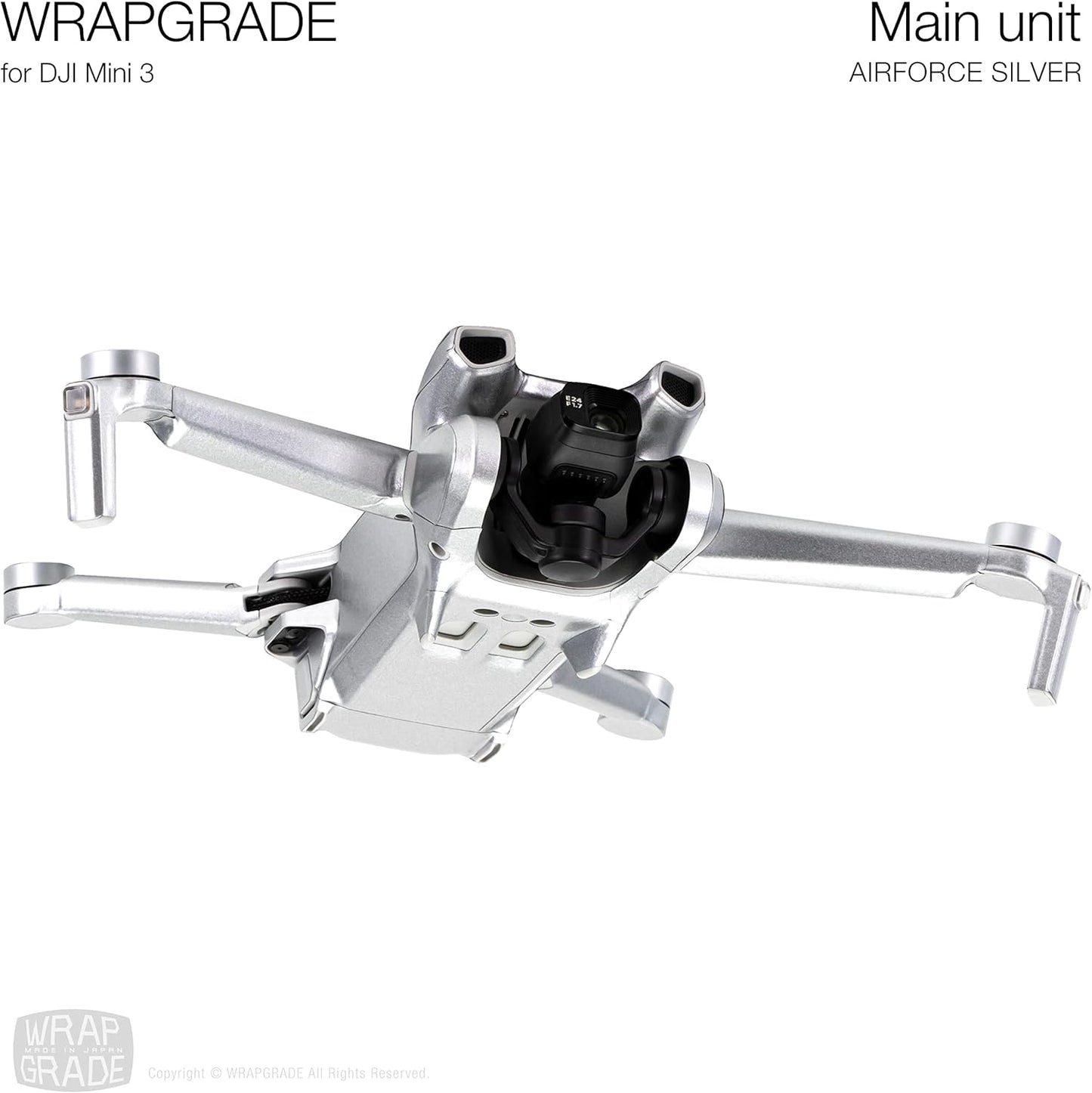 Schutzfolie für DJI Mini 3 Drohne, Airforce Silver