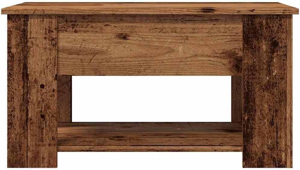 Höhenverstellbarer Couchtisch, Altholz|79 x 49 x 42.5 cm