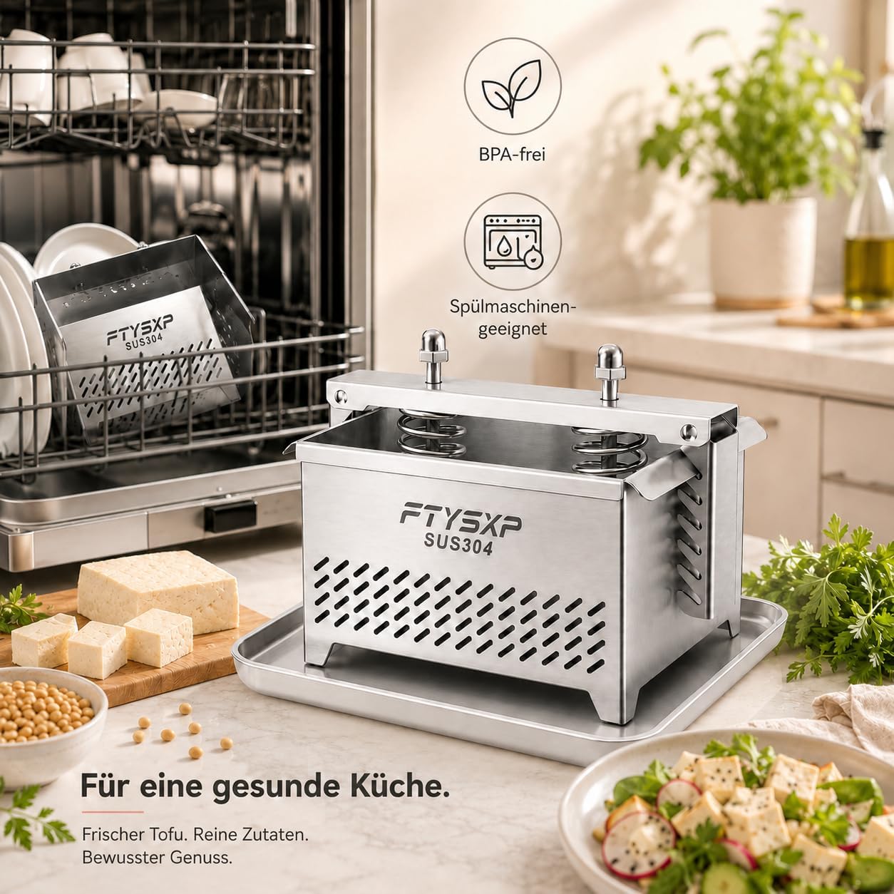 Tofupresse mit verstellbarem Druck, XL