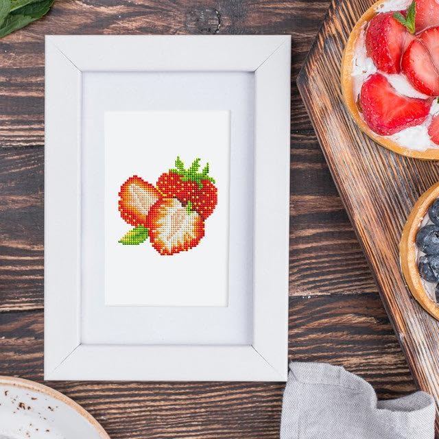 Mini Serie Diamond Painting Set mit 12 Stück, Früchte PROBLEMYOUMUSTCHECK