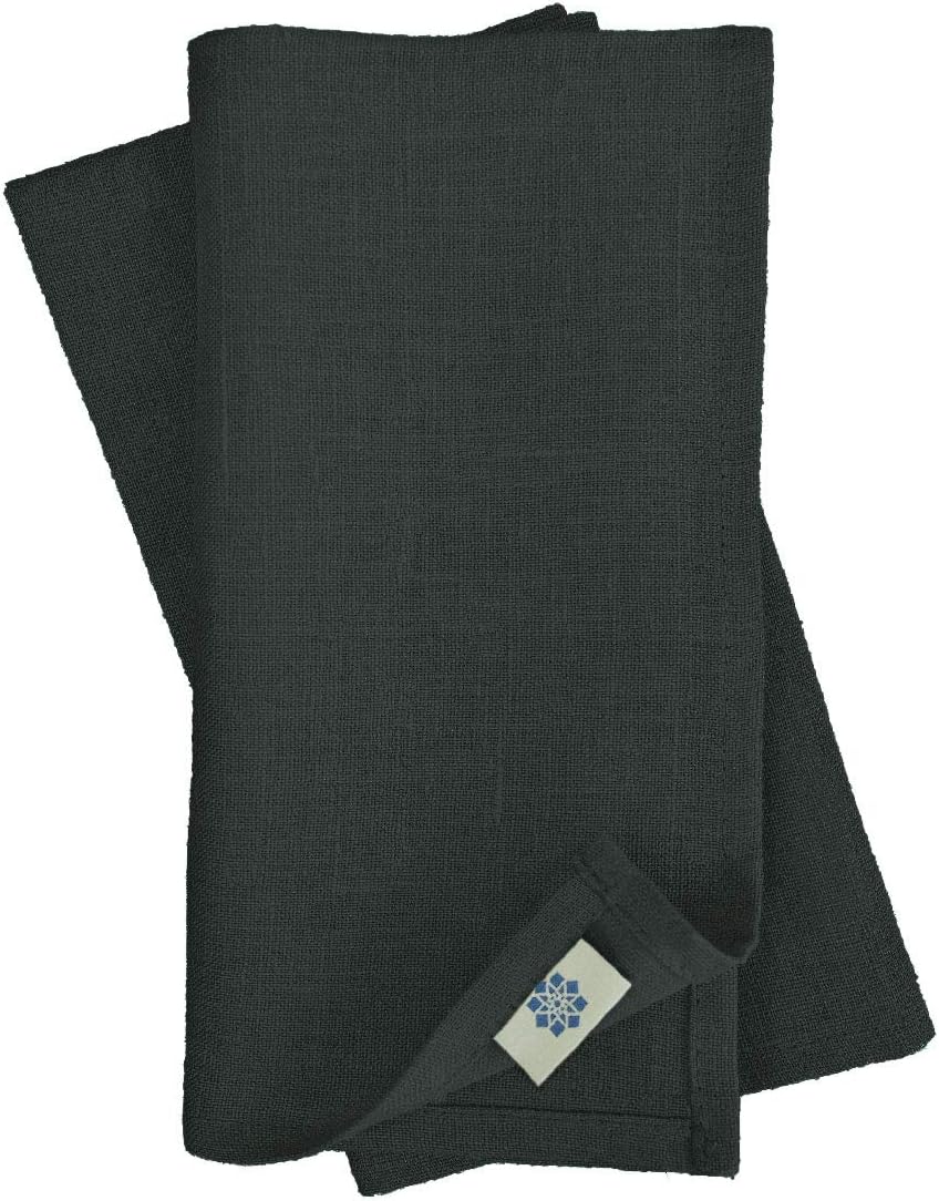 4-teiliges Stoffservietten-Set Hygge, Schwarz Servietten - 32 x 32cm