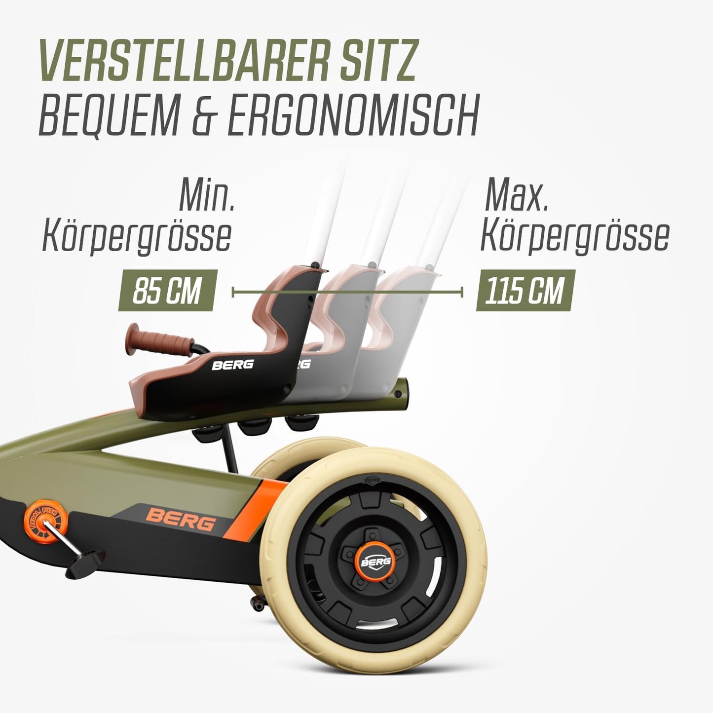 Buzzy 2-in-1 mit Schubstange & Freilauf, grün