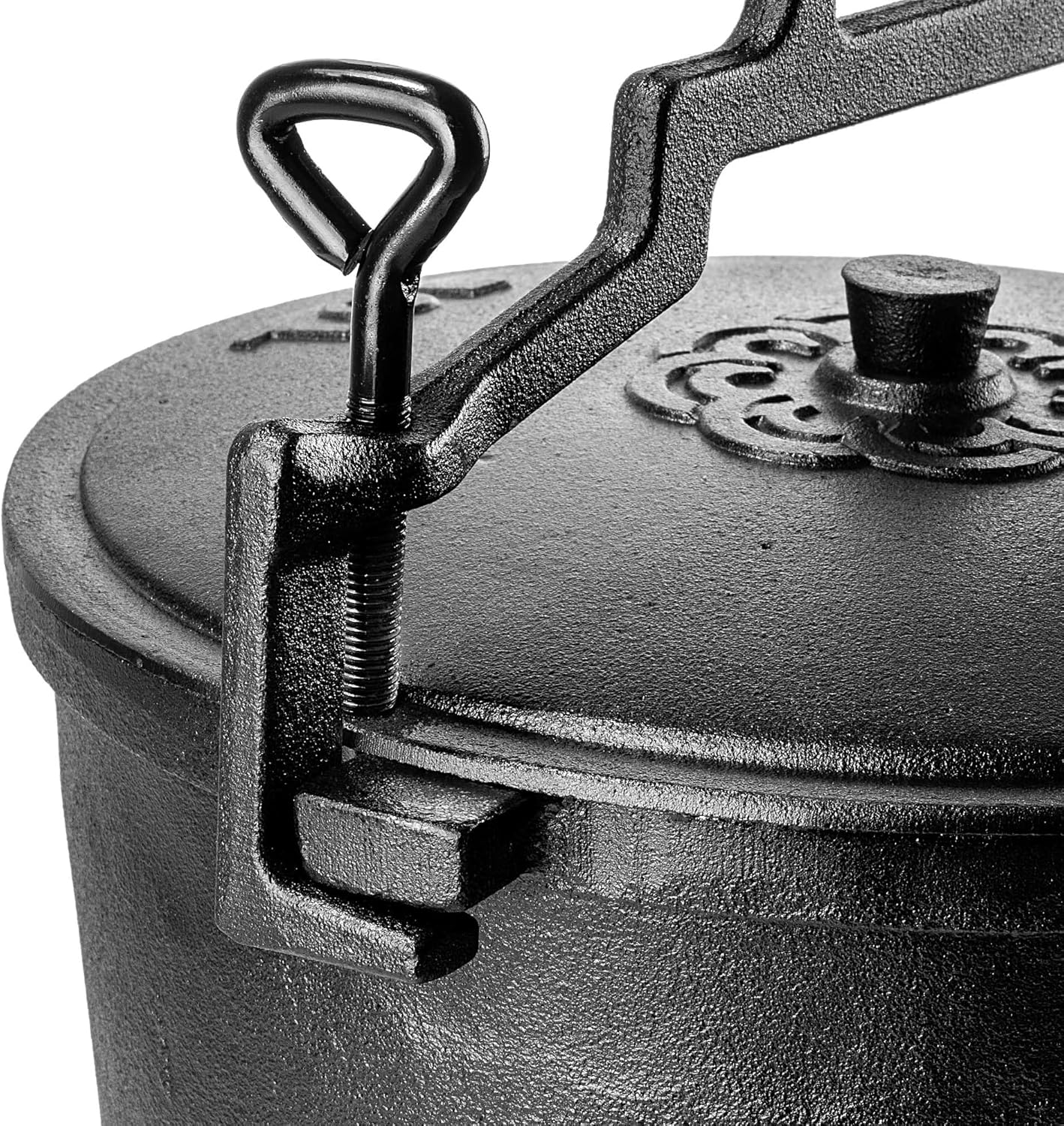 Jagdkessel Dutch Oven mit Deckel und Löffel, 10 L mit Löffel