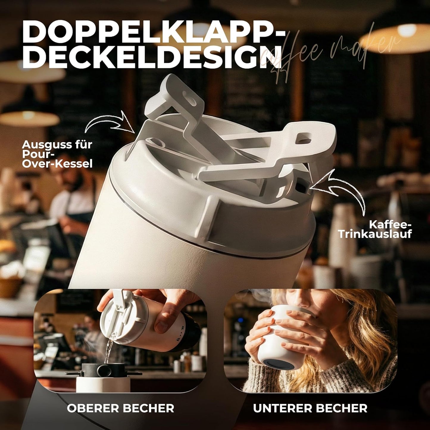 Elektrische Kaffeemühle, Weiss