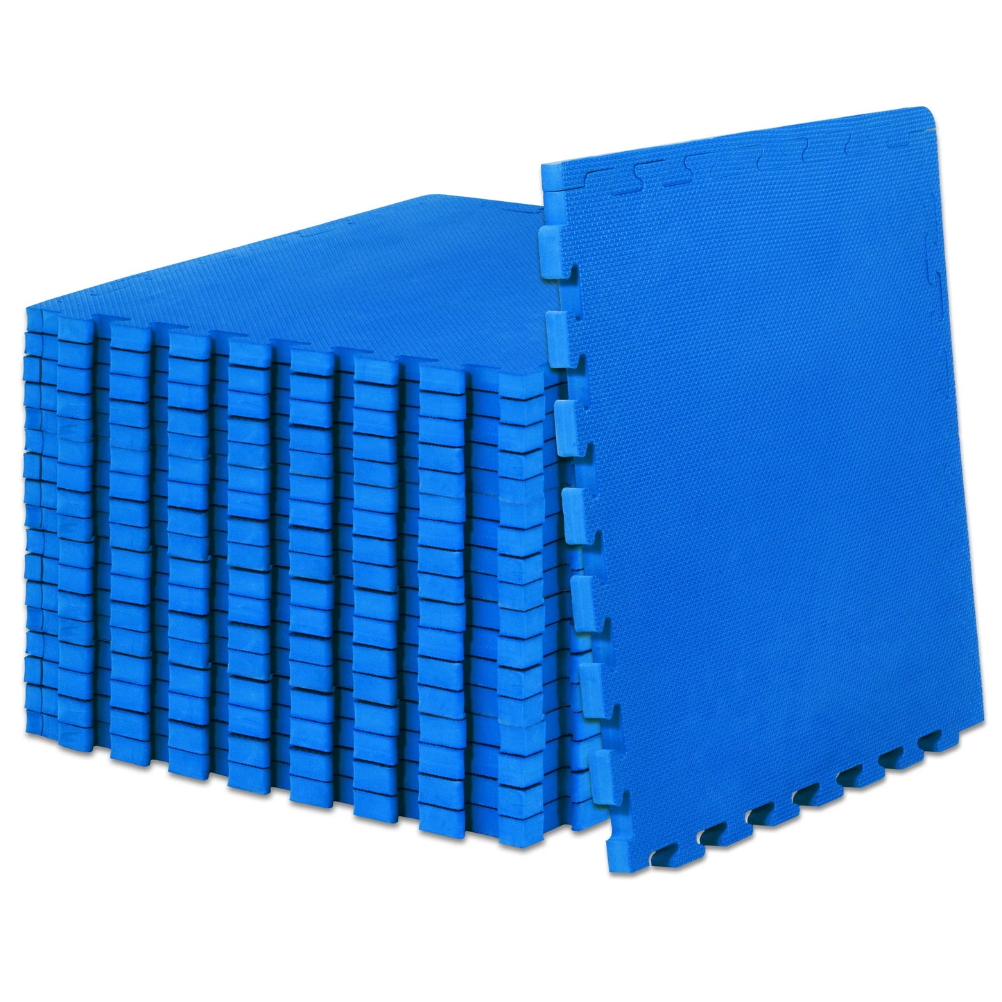 Extra dicke Puzzle-Übungsmatte, schützender Bodenbelag, Blue - 1 Inch - 72 Sq Ft - 18 Tiles