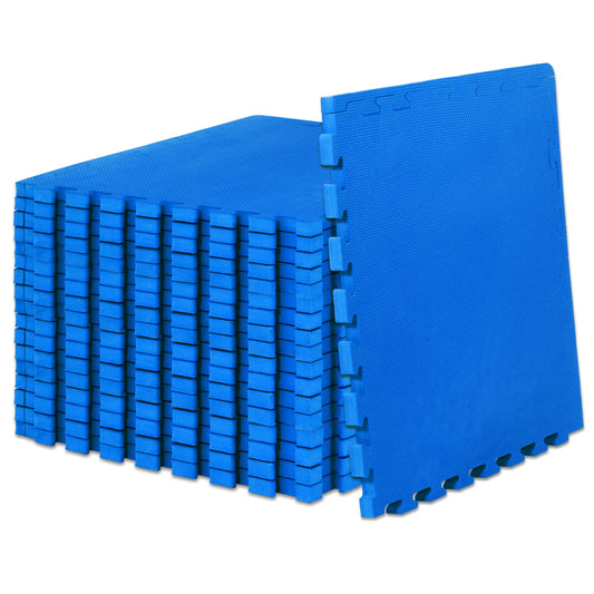 Extra dicke Puzzle-Übungsmatte, schützender Bodenbelag, Blue - 1 Inch - 72 Sq Ft - 18 Tiles