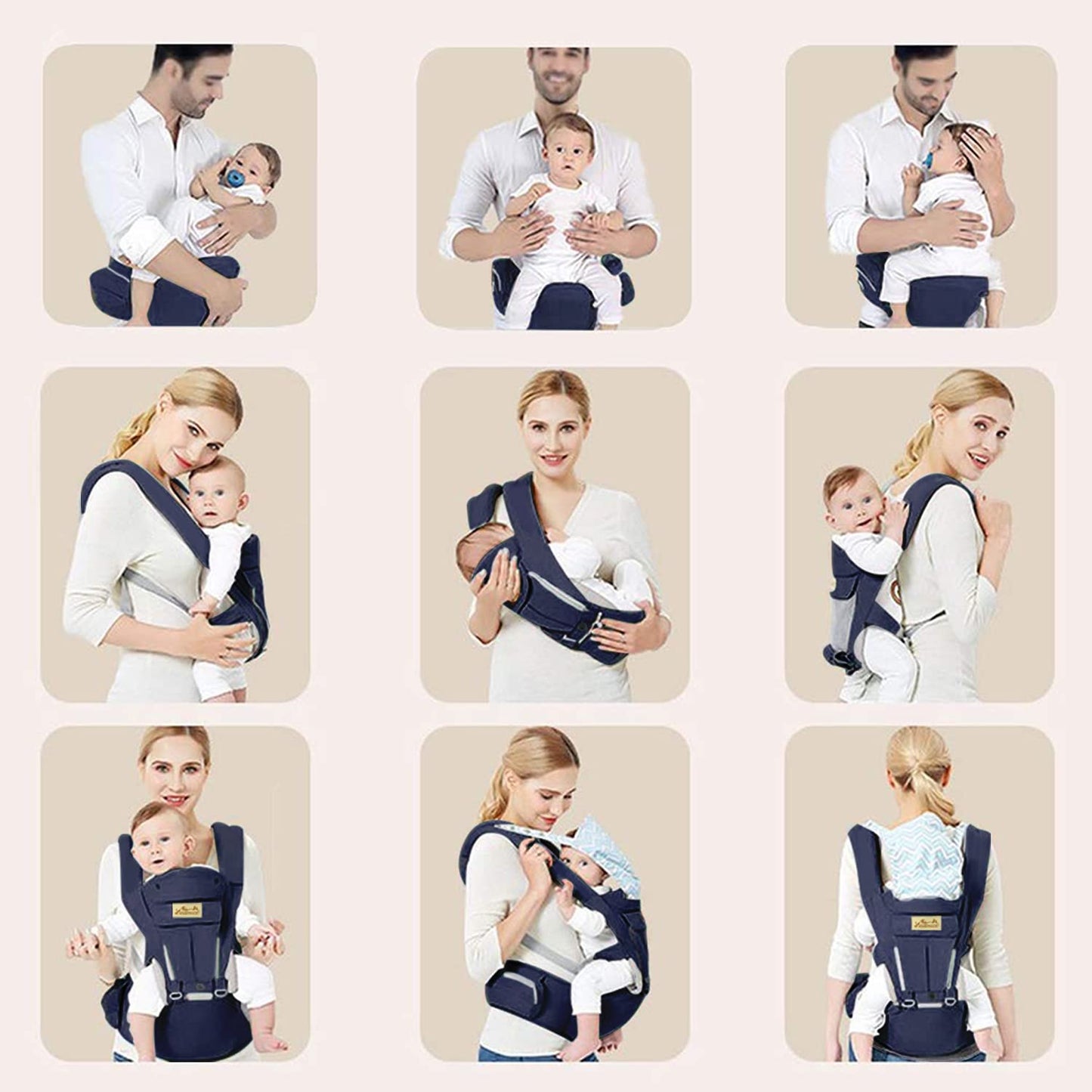 Ergonomische Babytrage mit Hüftsitz (3-48 Monate)