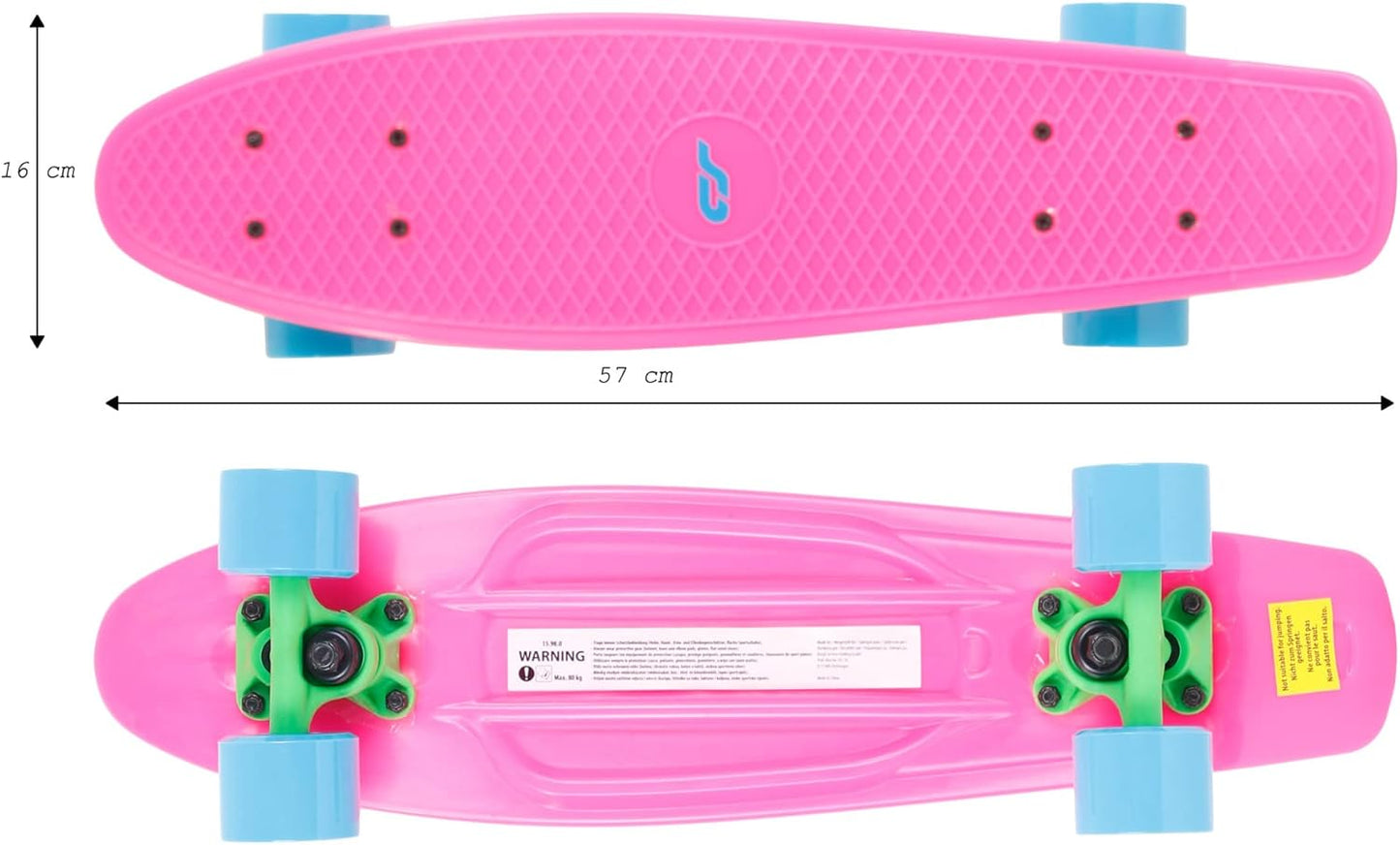 Mini-Skateboard für Anfänger, Pink