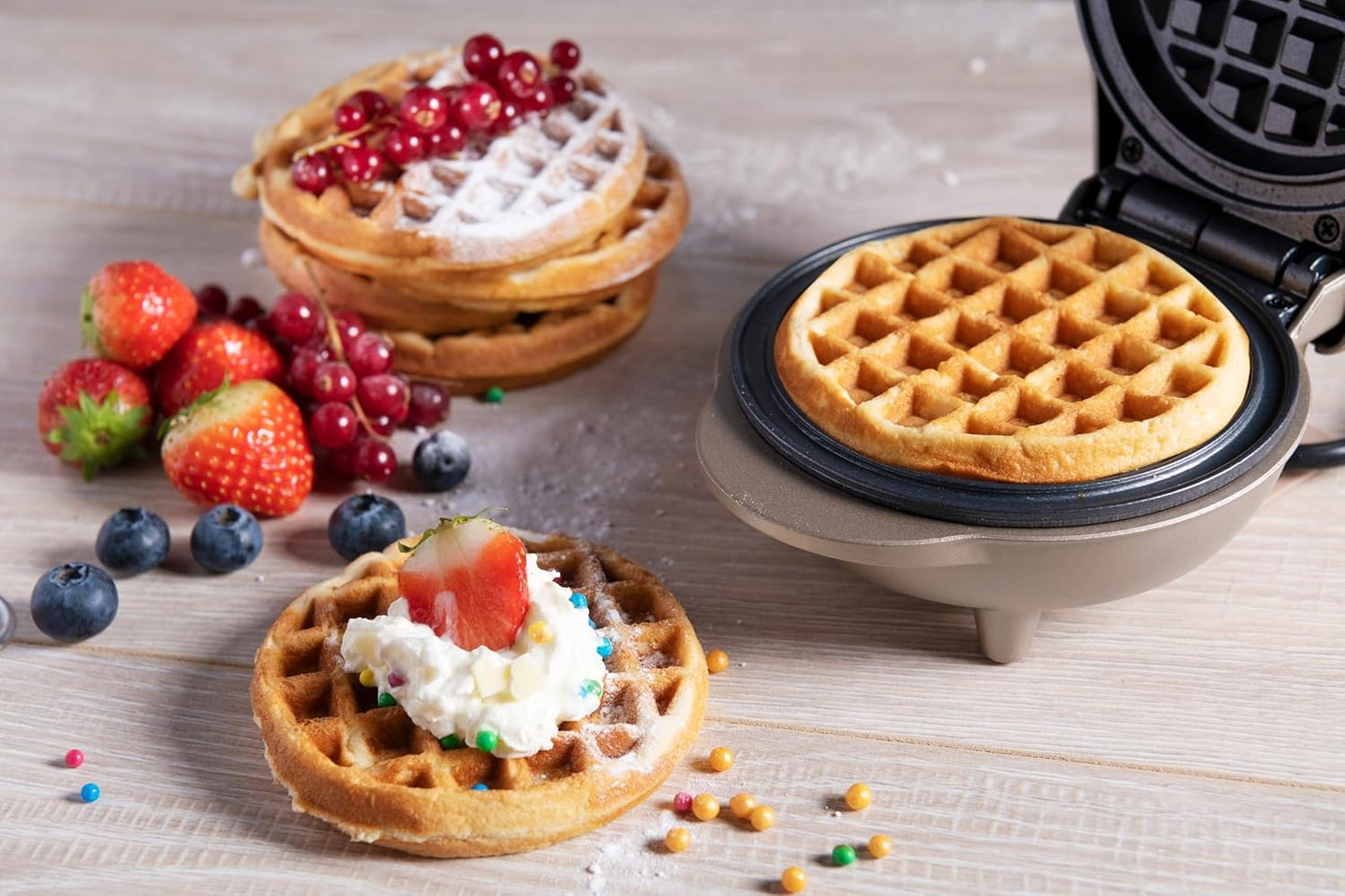 Miniwaffelmaker, Hellbeige