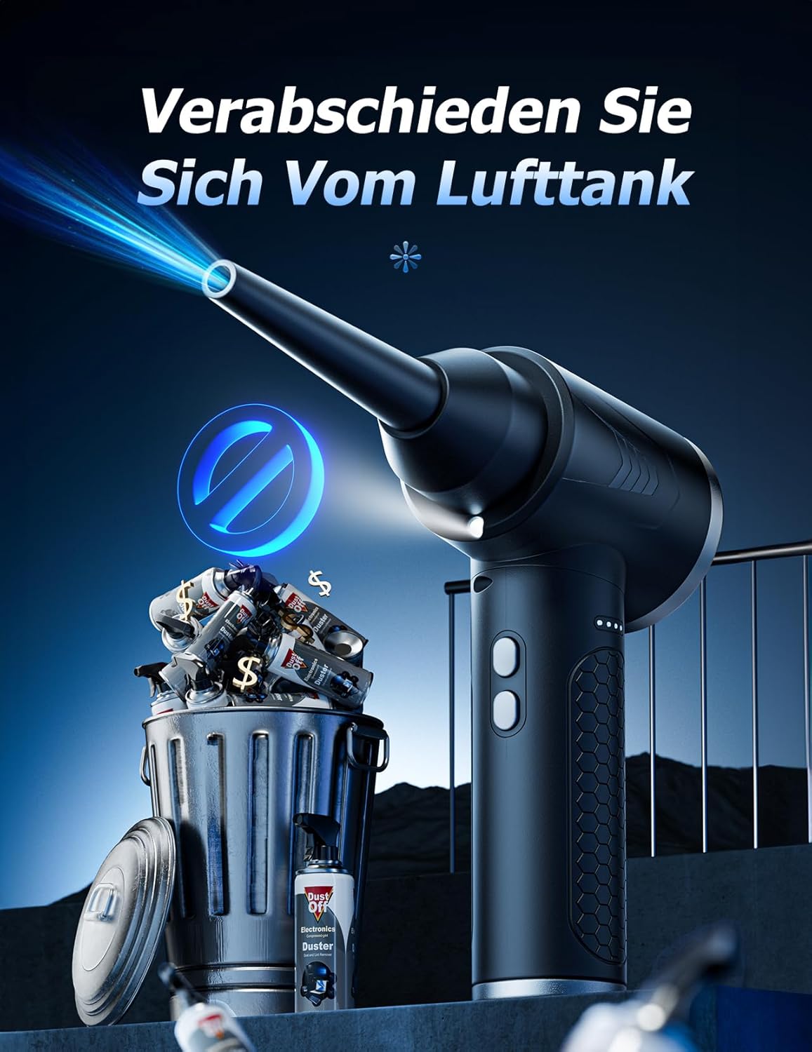 Elektrisches Druckluft Staubgebläse AD35 mit Akku, AD35