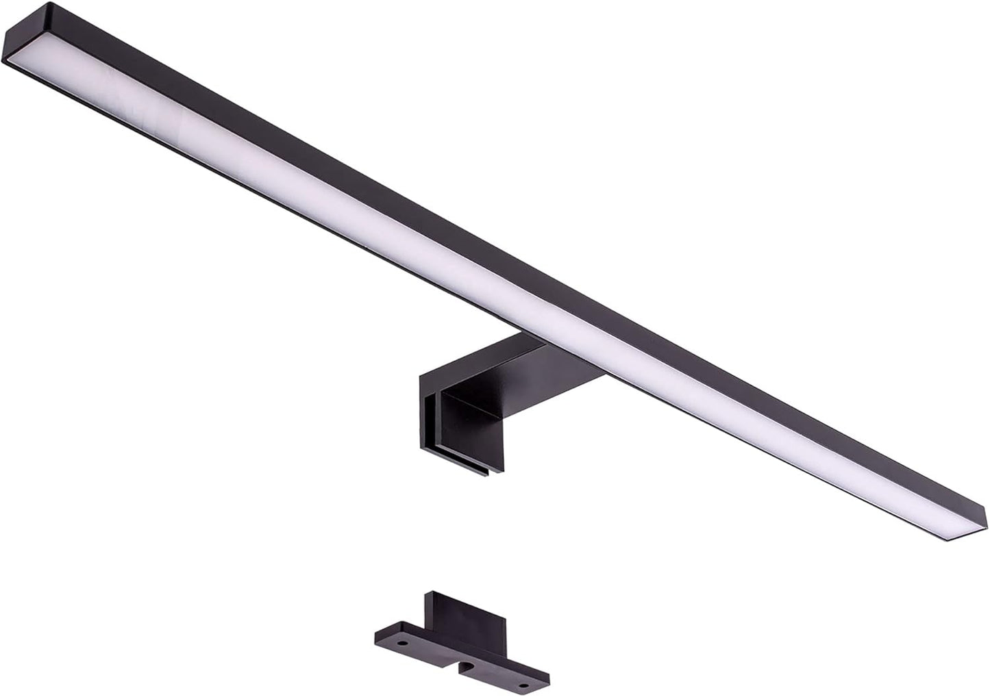 LED-Spiegelleuchte S60-BK, Eckig - 60cm Schwarz