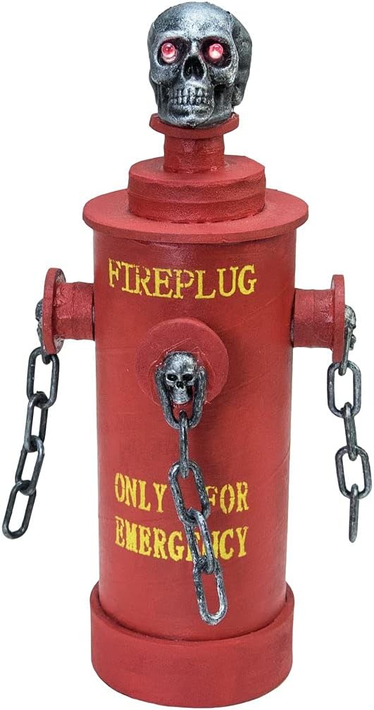 Halloween Feuerhydrant mit Lichteffekten