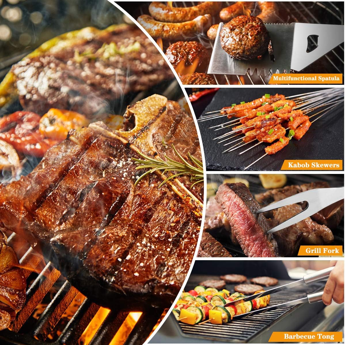10-teiliges Grillwerkzeug-Set