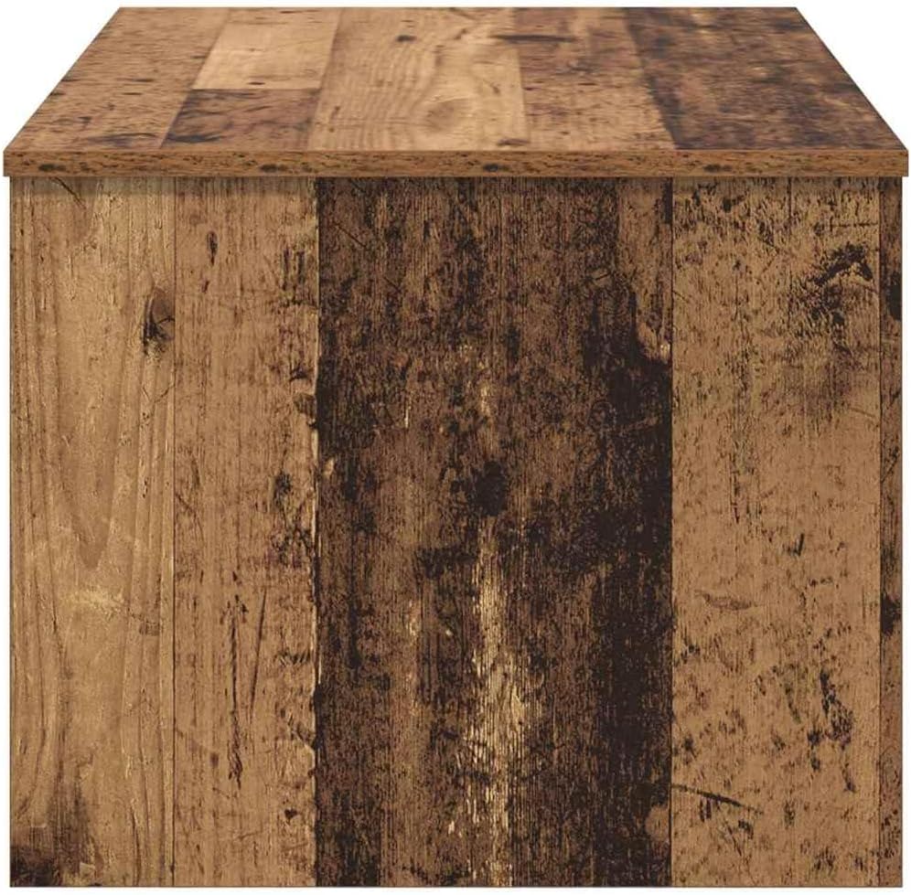 Moderner Couchtisch mit klappbarem Deckel, Altholz 80 x 50.5 x 41.5 cm