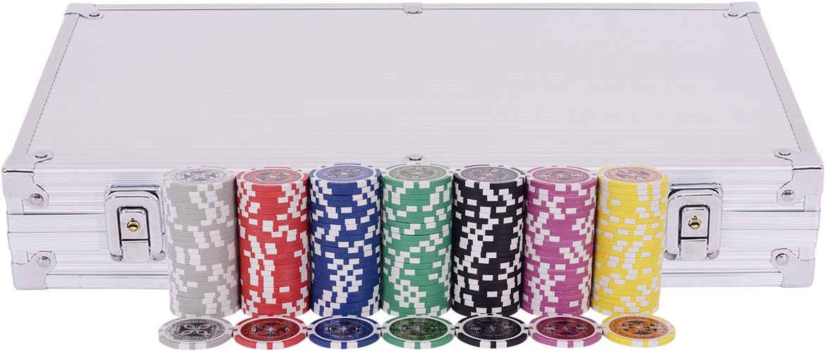 Pokerkoffer mit 300 Chips, Silber