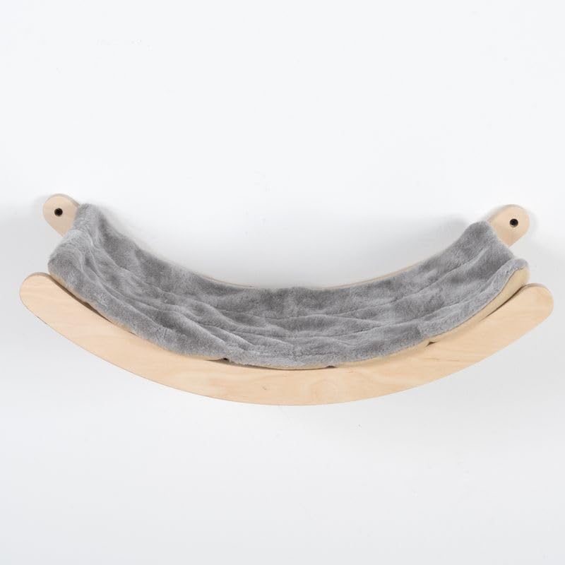 Hängematte für Wandmontage mit waschbarem Kissen, Grau