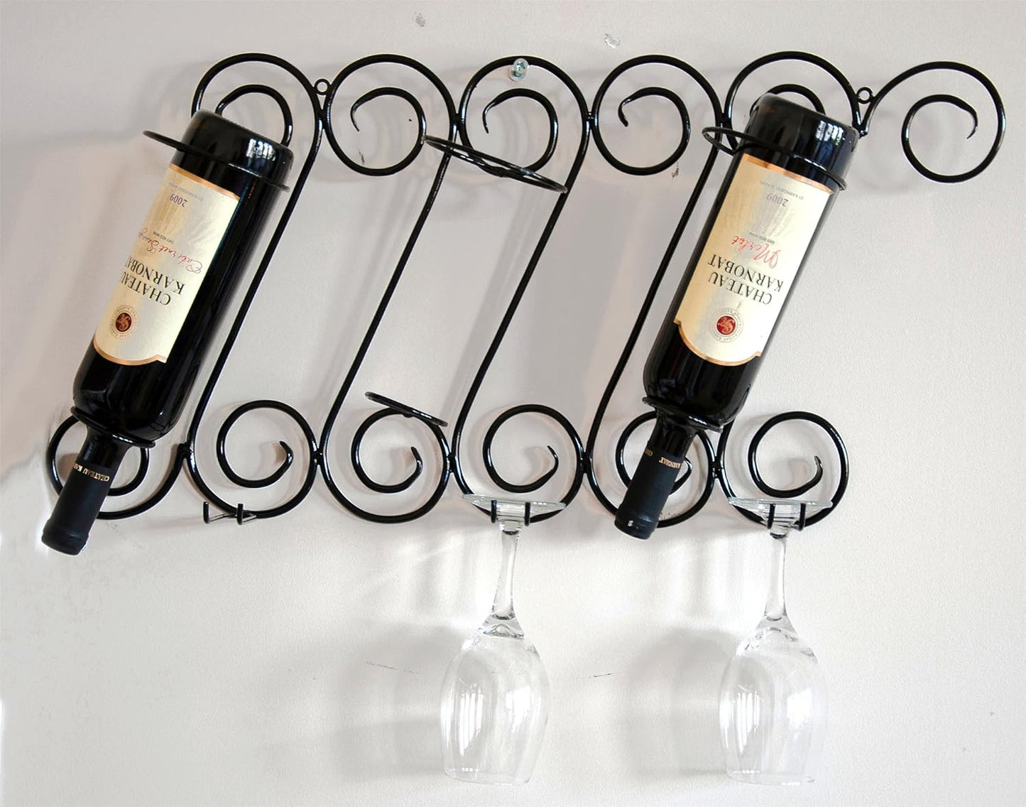 Weinregal Wand mit Glashalter