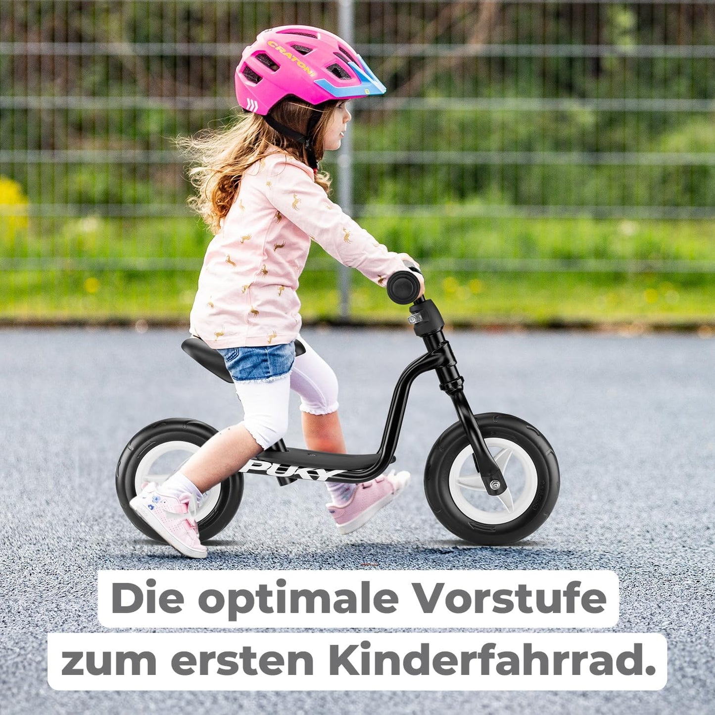Laufrad LR M mit Trittbrett, Schwarz