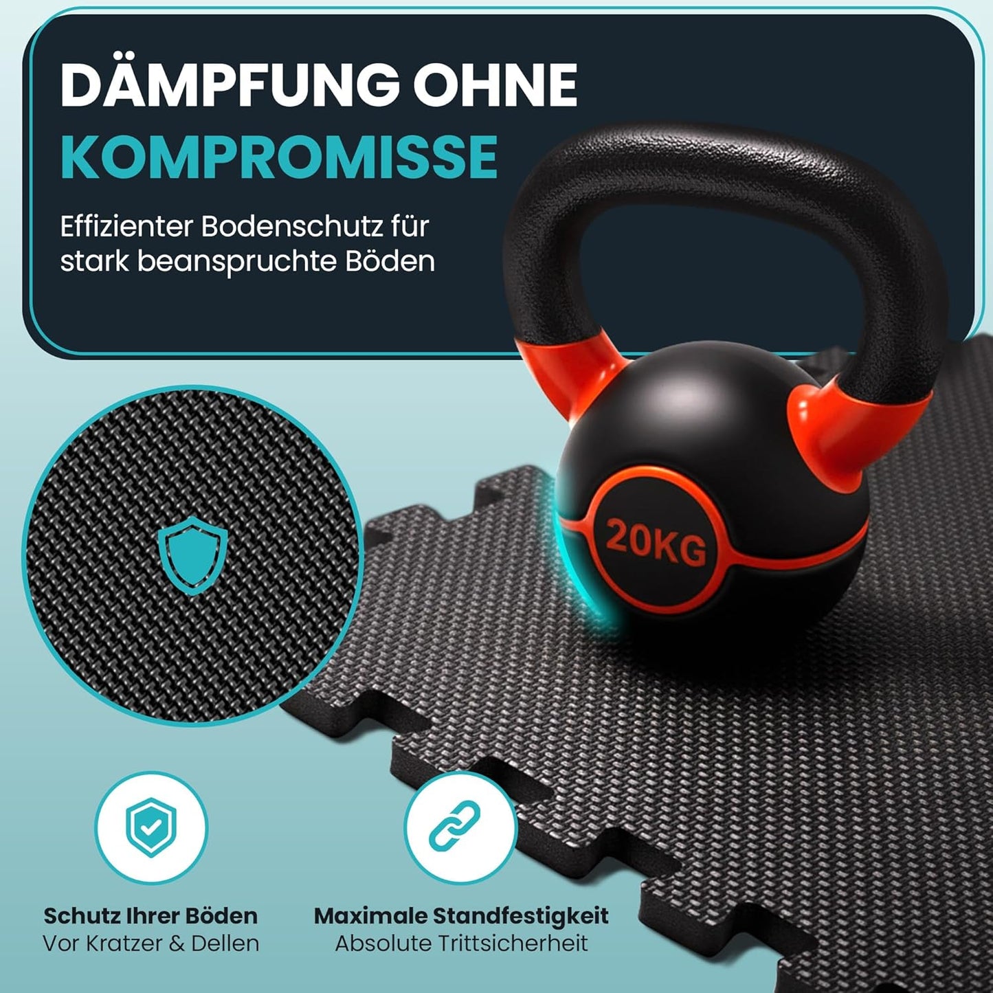 Bodenschutzmatten-Set, Schwarz