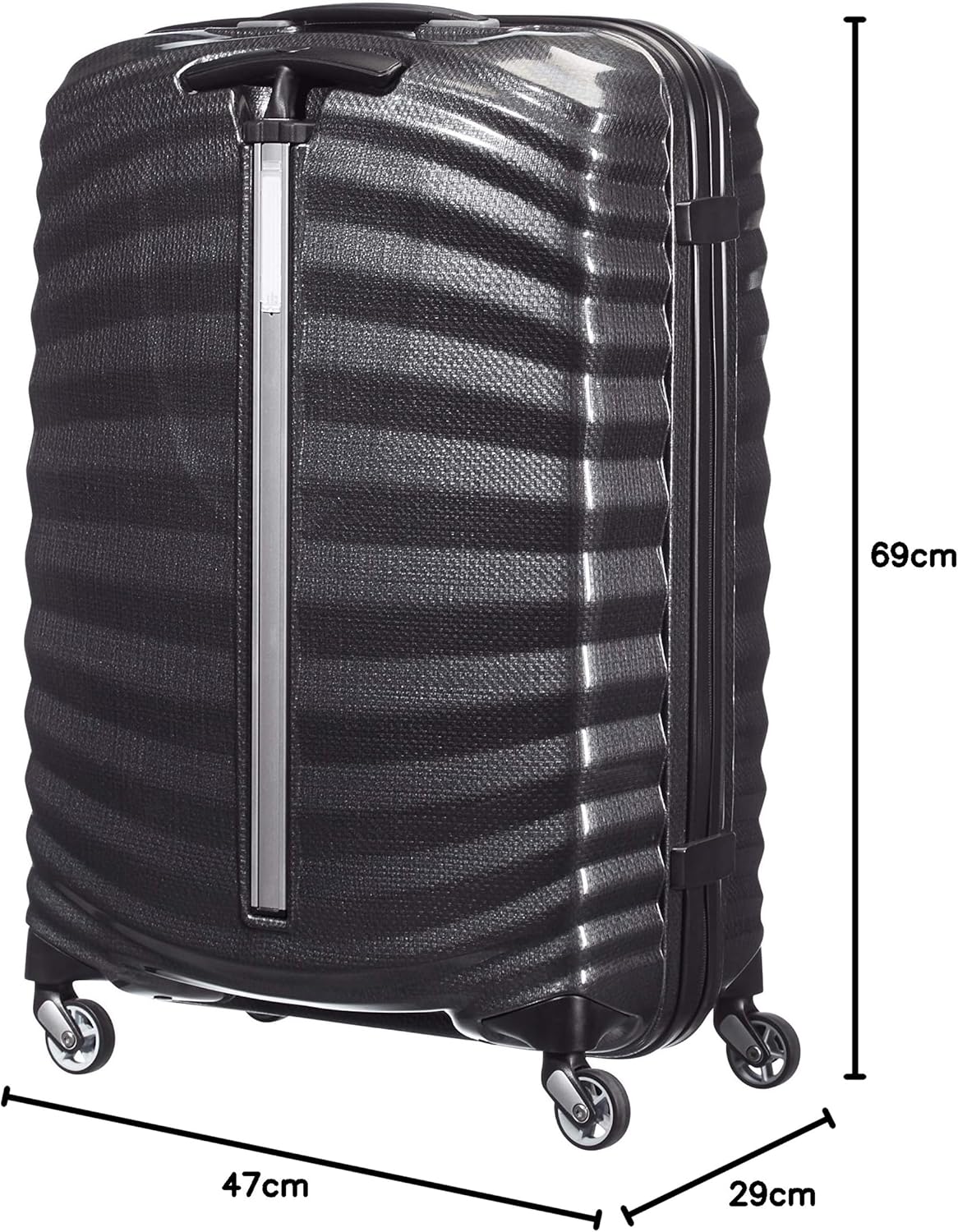 Lite-Shock Spinner Koffer (69 cm, 73 L), Schwarz M (69cm-73L) Koffer