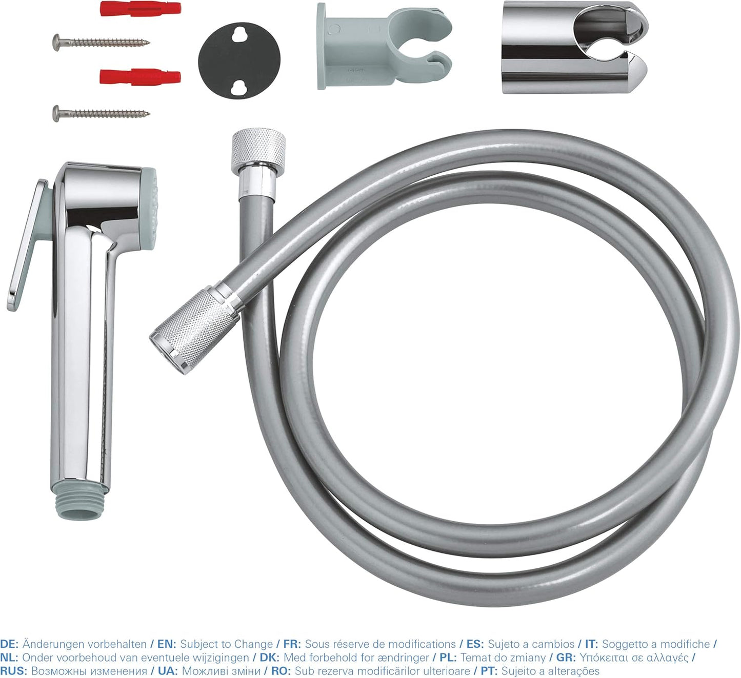 Bidet-Set mit Duschkopf und Wandhalterung, Reinigungsspray mit Wandhalter