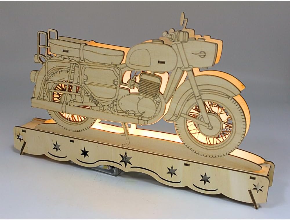 Ostalgie DDR Moped Schwibbogen mit LED-Beleuchtung, Modell D