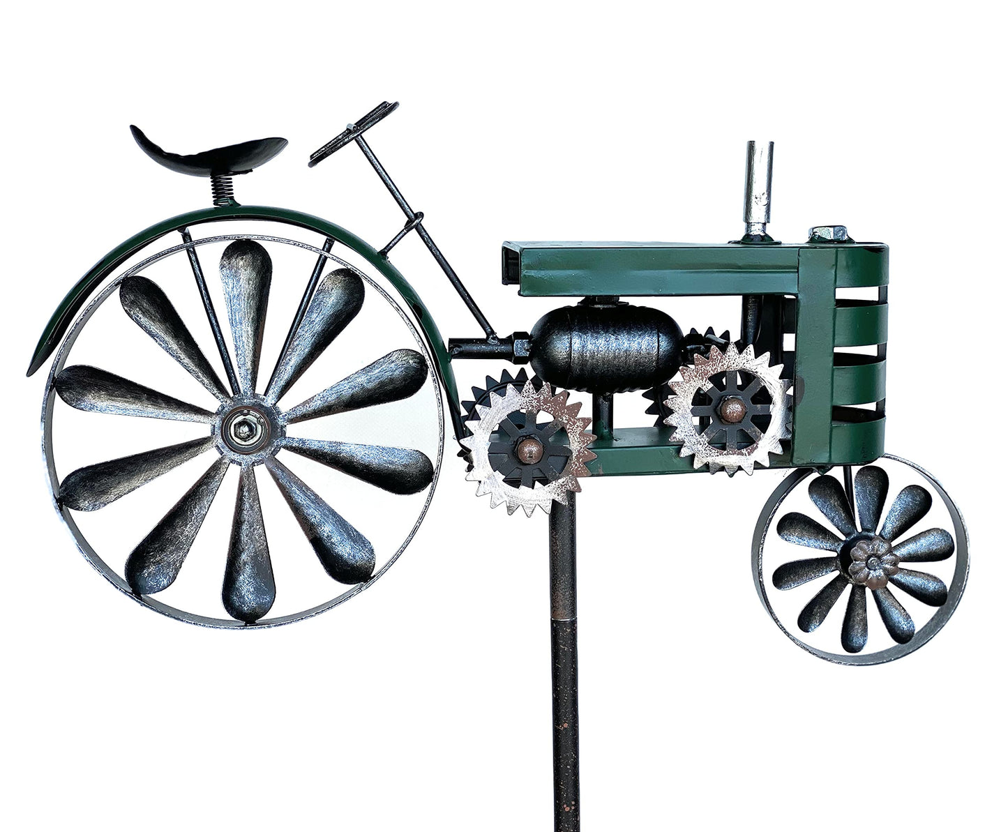 Gartenstecker Traktor XL mit Windspiel