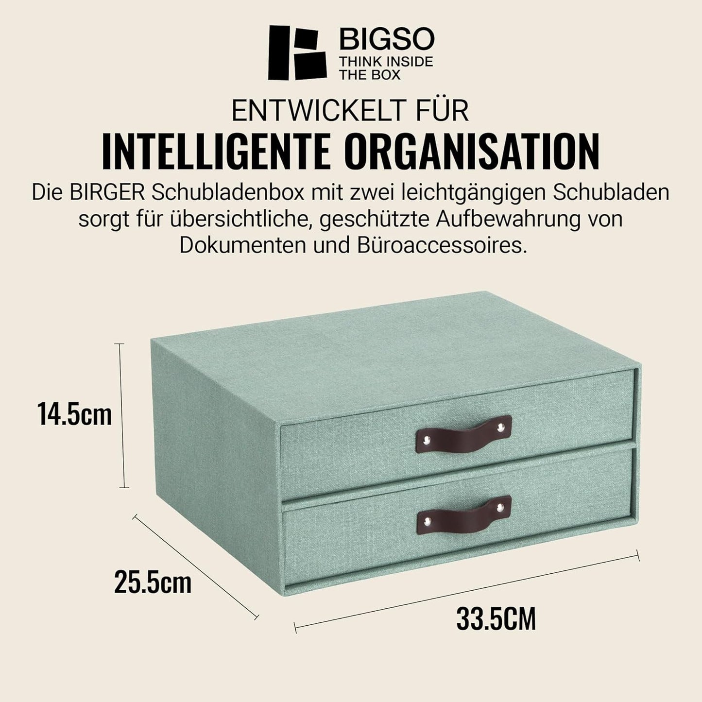 Schubladenbox Birger, Mintgrün