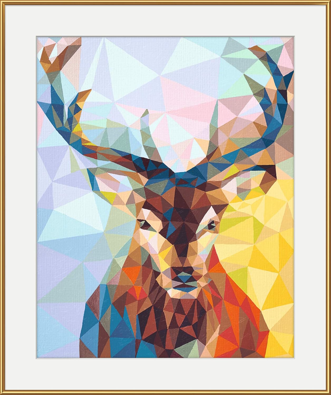 Malen nach Zahlen - Polygon Art Hirsch