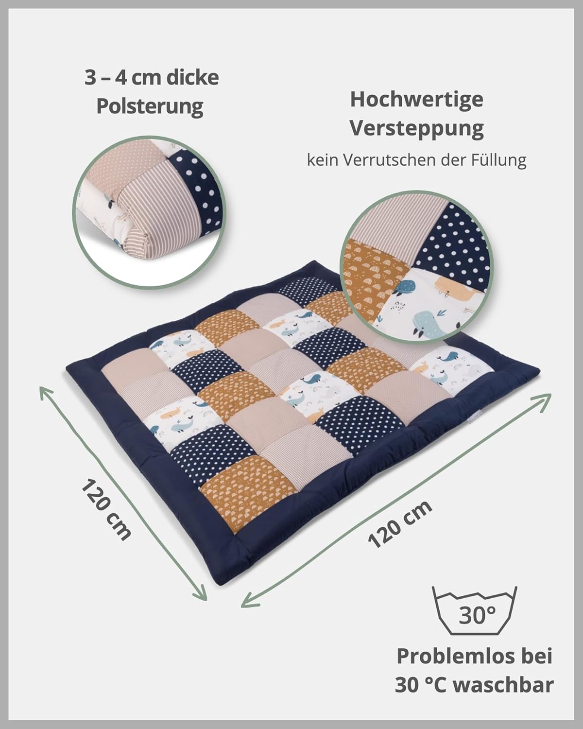 Krabbeldecke Wale, Wale