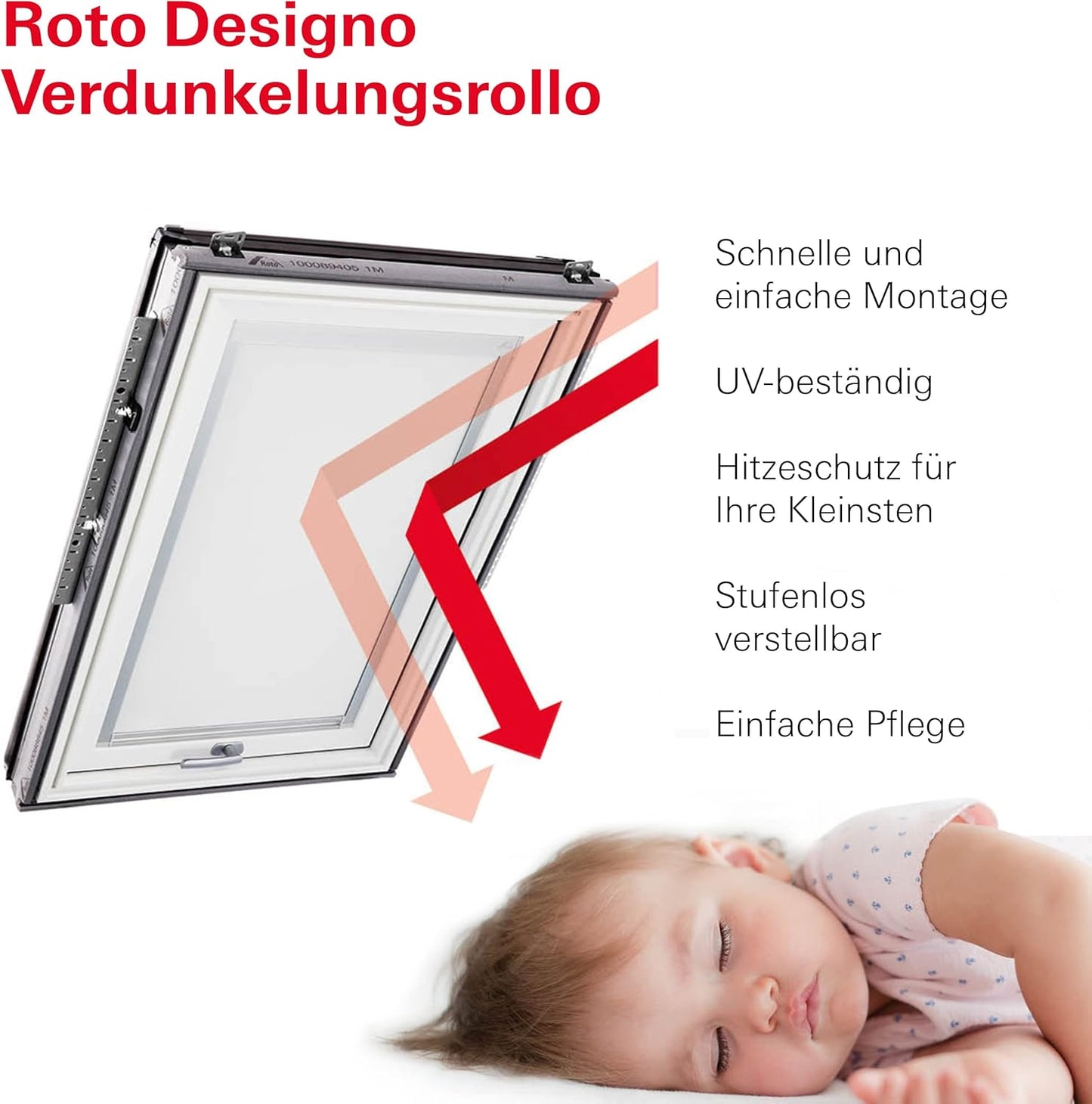 Verdunkelungsrollo ZRV, Weiss  B98 x H80 cm