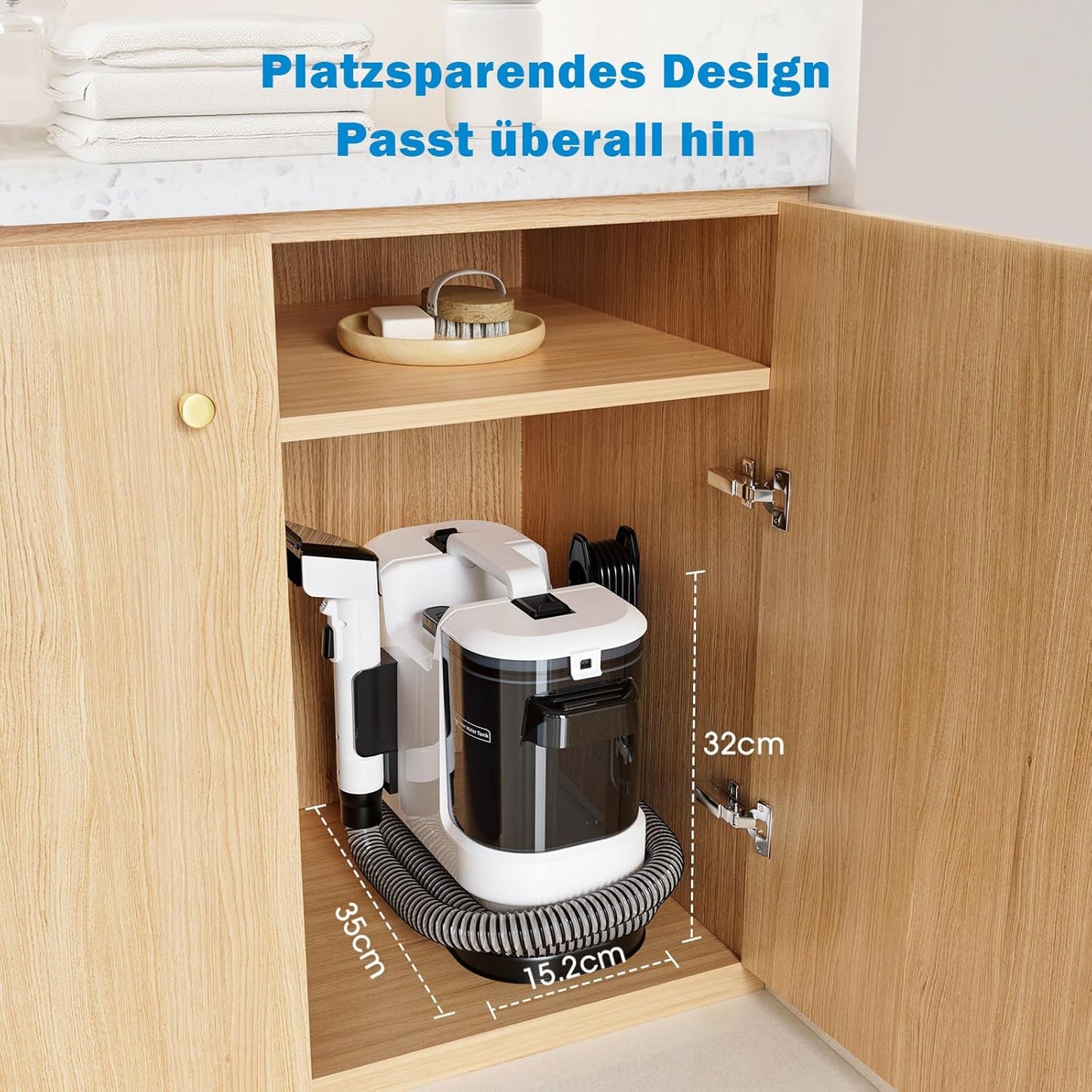 Nasssauger Polsterreiniger mit Selbstreinigung, Weiß