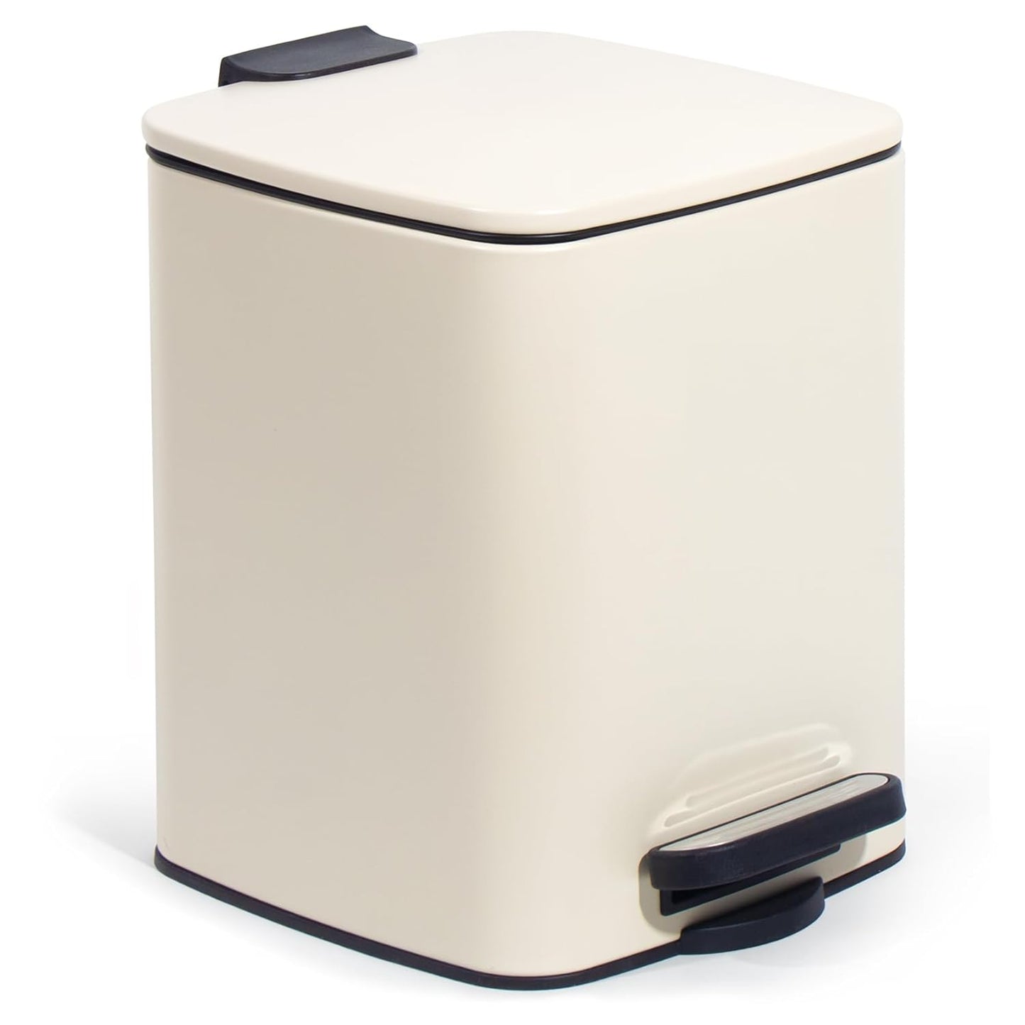 Tretmülleimer mit Soft-Close-Deckel, (6L) 24 x 19,5 x 25 cm Beige