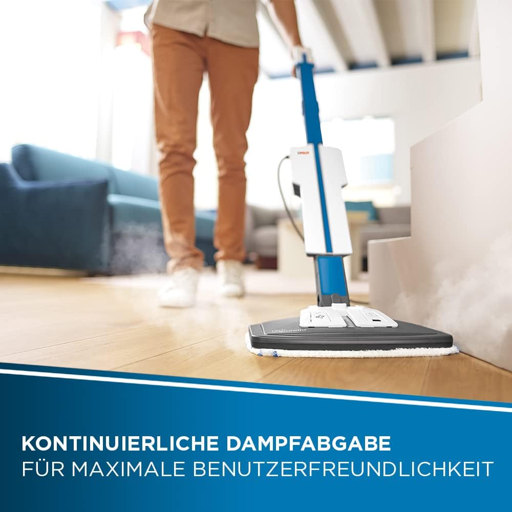 Vaporetto SV620 Style - Dampfbesen mit integriertem Handreiniger, Blau