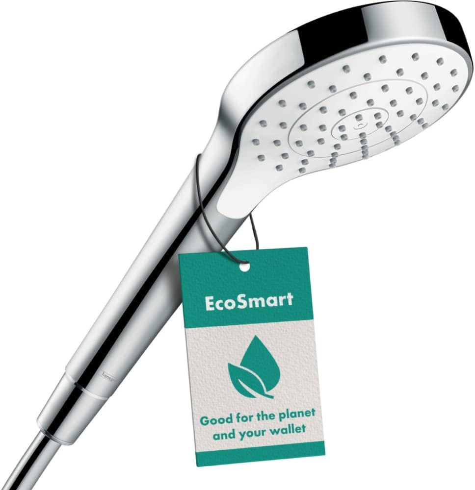 HG Handbrause Croma Select S 1jet DN 15 EcoSm Version 7 l/min weiss/chrom, Weiss/Chrom 1 wassersparende Strahlart 7l/min