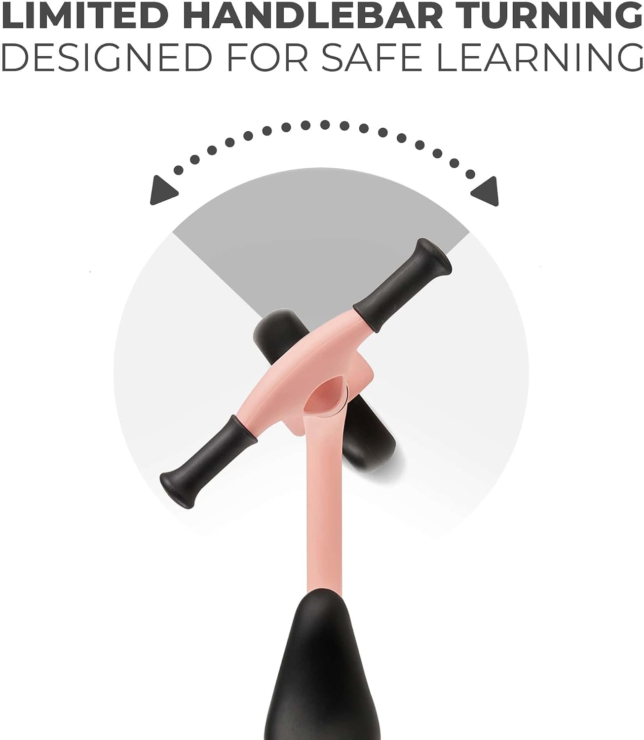 Laufrad Tove mit höhenverstellbarem Sattel, Rosa