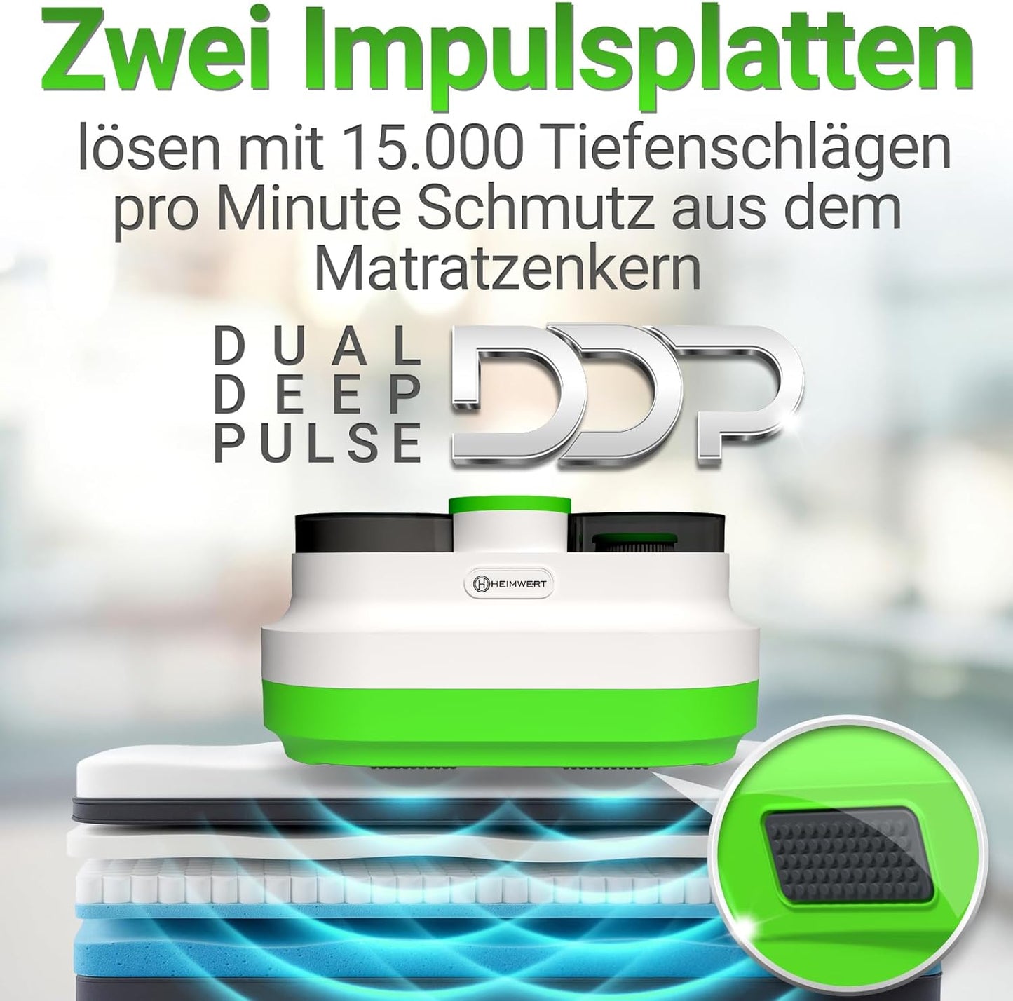 Milbensauger für Matratzen & Polster mit UV-C Licht, Gerät