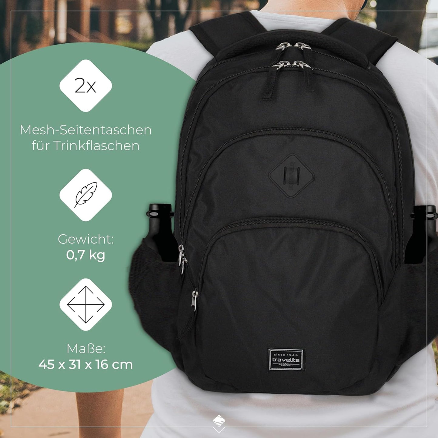 Laptop-Rucksack Basics, Schwarz