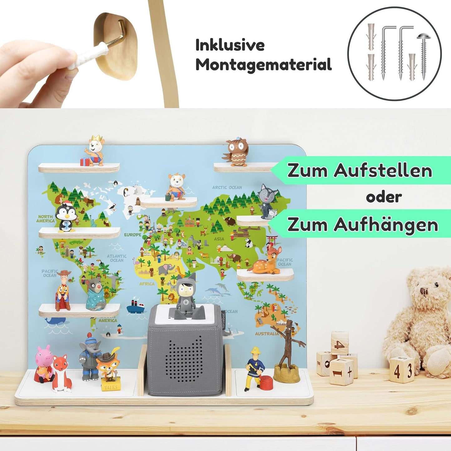 Atlas 2 Holzregal für Tonies, Gross Atlas 2