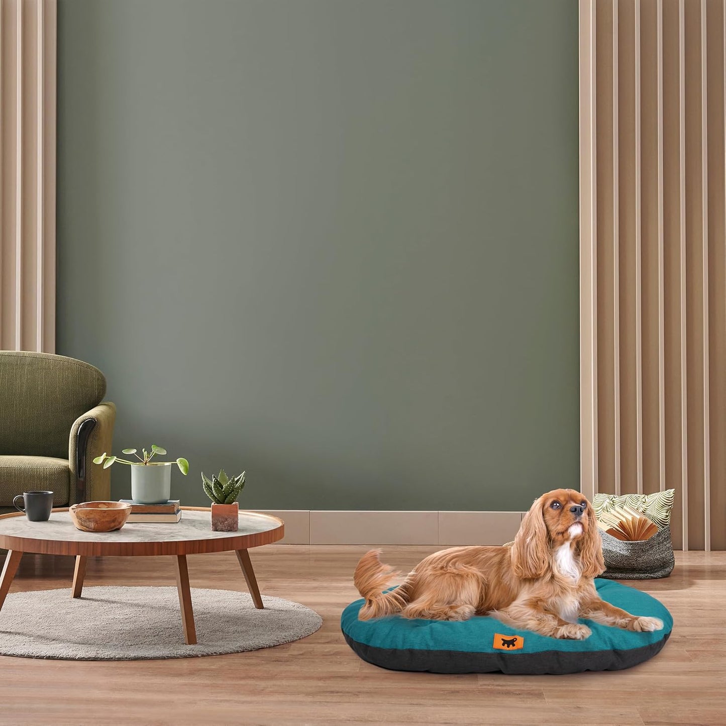 Waschbares Hundekissen, 78x50 cm, Baumwolle L 78 x B 50 x H 5 cm Turquoise